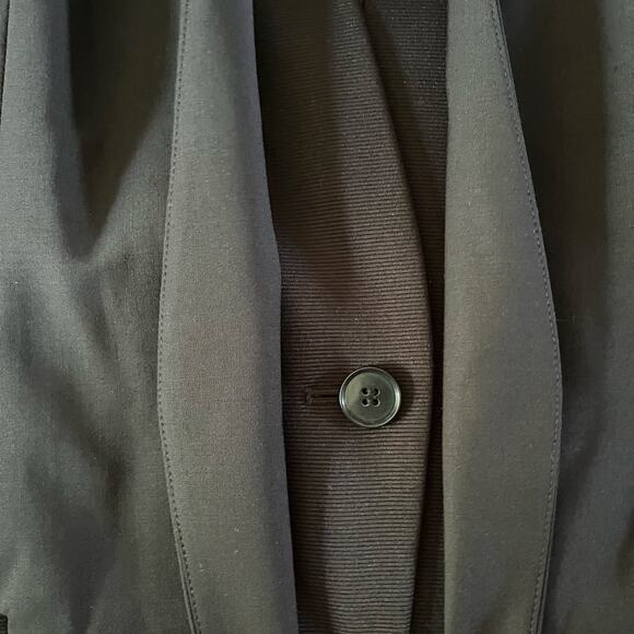 Ann Taylor Black Wool Collarless Blazer Plus Size 16 Career Office Work - Picture 6 of 13